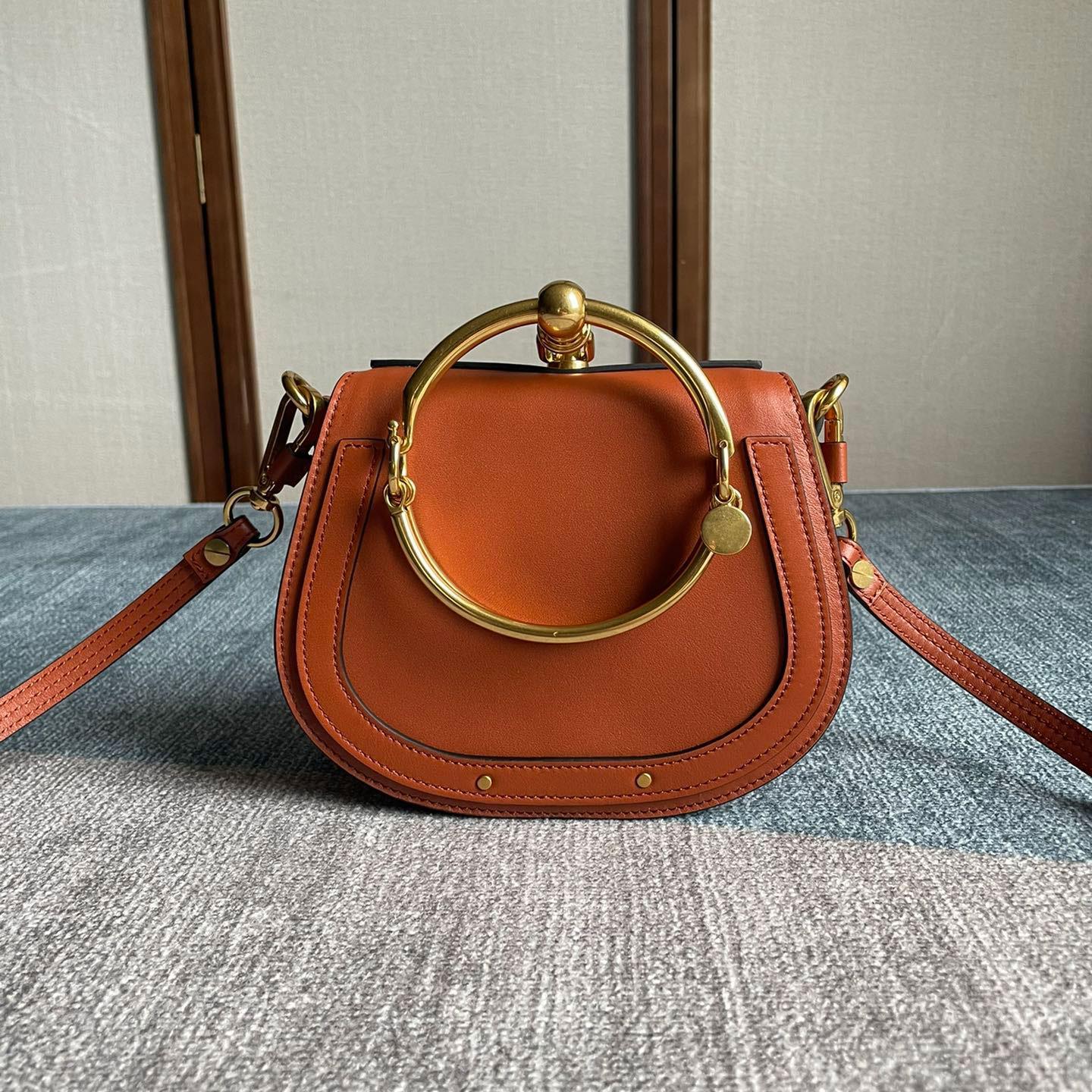 

Designer Evening Bags Leather Handbag Bag Metal Ring Saddle Luxurious Nile Handle Bracelet Handbags Female Shoulder Crossbody half moon cluch cloe