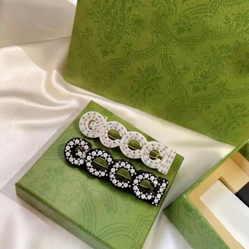 Fashion Hair Clips Barrettes Ladies Jewelry Simple Personality Letters Designer Hairpins With Box-image-783465111