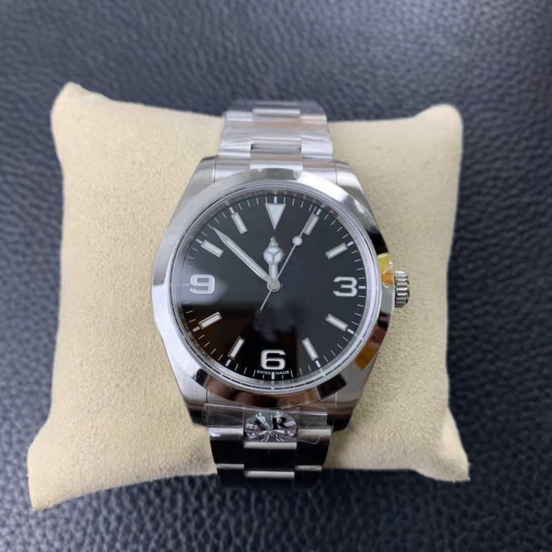 

2 Color Top Quality Watches 41mm Explorer Vintage 16570 Stainless Steel Asia 2813 Movement Mechanical Automatic Mens Watch Men's Wristwatches, Customize