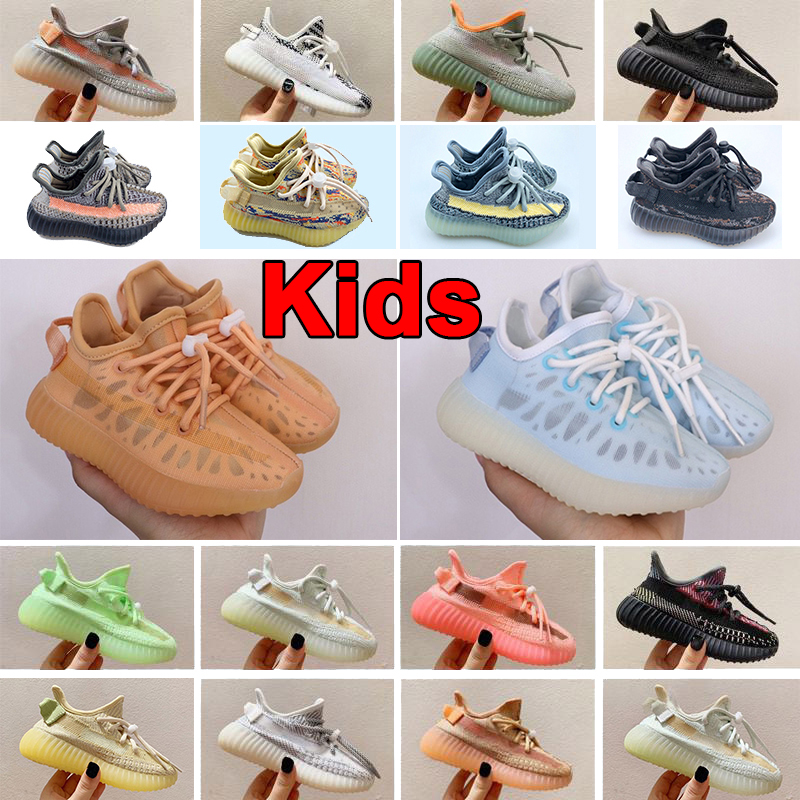 Top Infant Ash Stone Blue Kids Running Shoes Mono Ice 3M Cinder Children Sport Sneakers Toddler Chaussures Pour Enfant Small Boys Girls Toddlers
