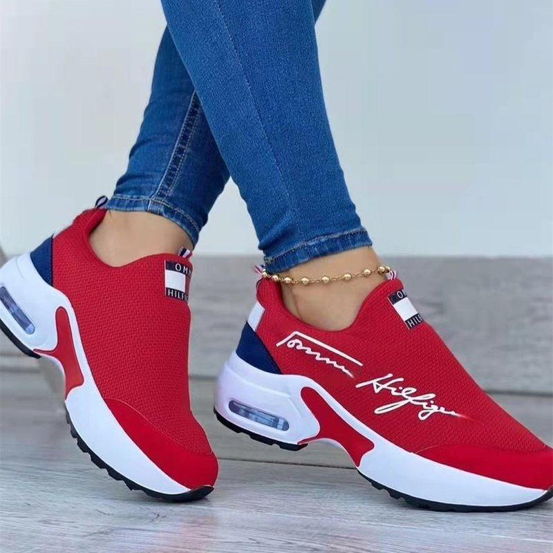 

Red Sneakers Woman Tennis Shoes Canvas Shoe Female Casual Shoes Ladies Sport Shoes Platform Sneaker Hollow Out Shoe