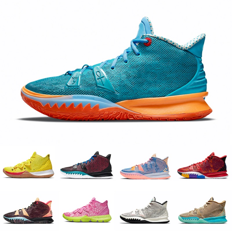 

new Patrick Soundwave Kyrie 7 mens basketball shoes fashion Irving 5s sponge sandy Creator Hendrix squidward men trainers, Box