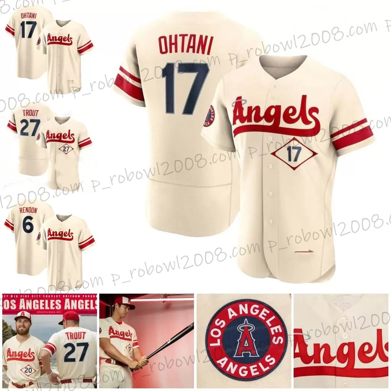 

17 Shohei Ohtani 21-22 City Connect Angels Jersey Mike Trout Tim Salmon Jared Walsh Brandon Marsh Jo Adell Anthony Rendon Tyler Wade Max Stassi Velazquez Jose Rojas, Mens nk logo-black cool baes