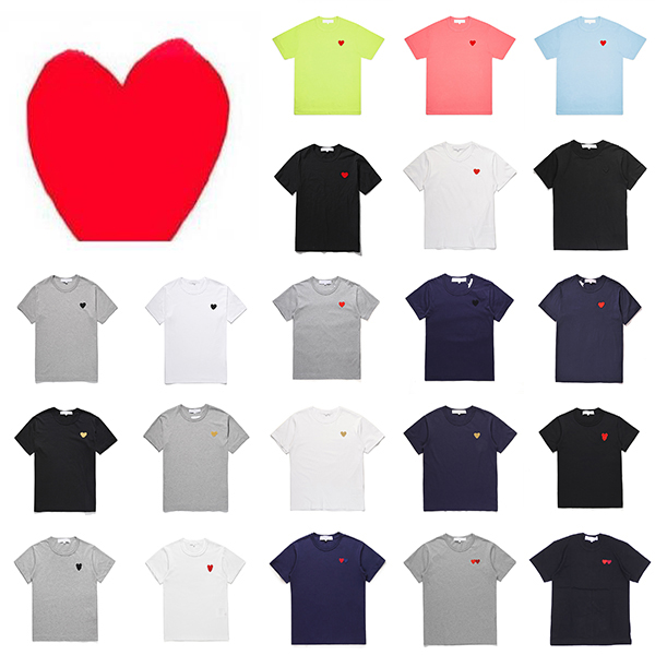 

Chest Small Red Heart Embroidery mens t shirt Classic tshirt Fashion Designer shirts men and women Europe and American style tshirts, Supplement (not shipped separately)