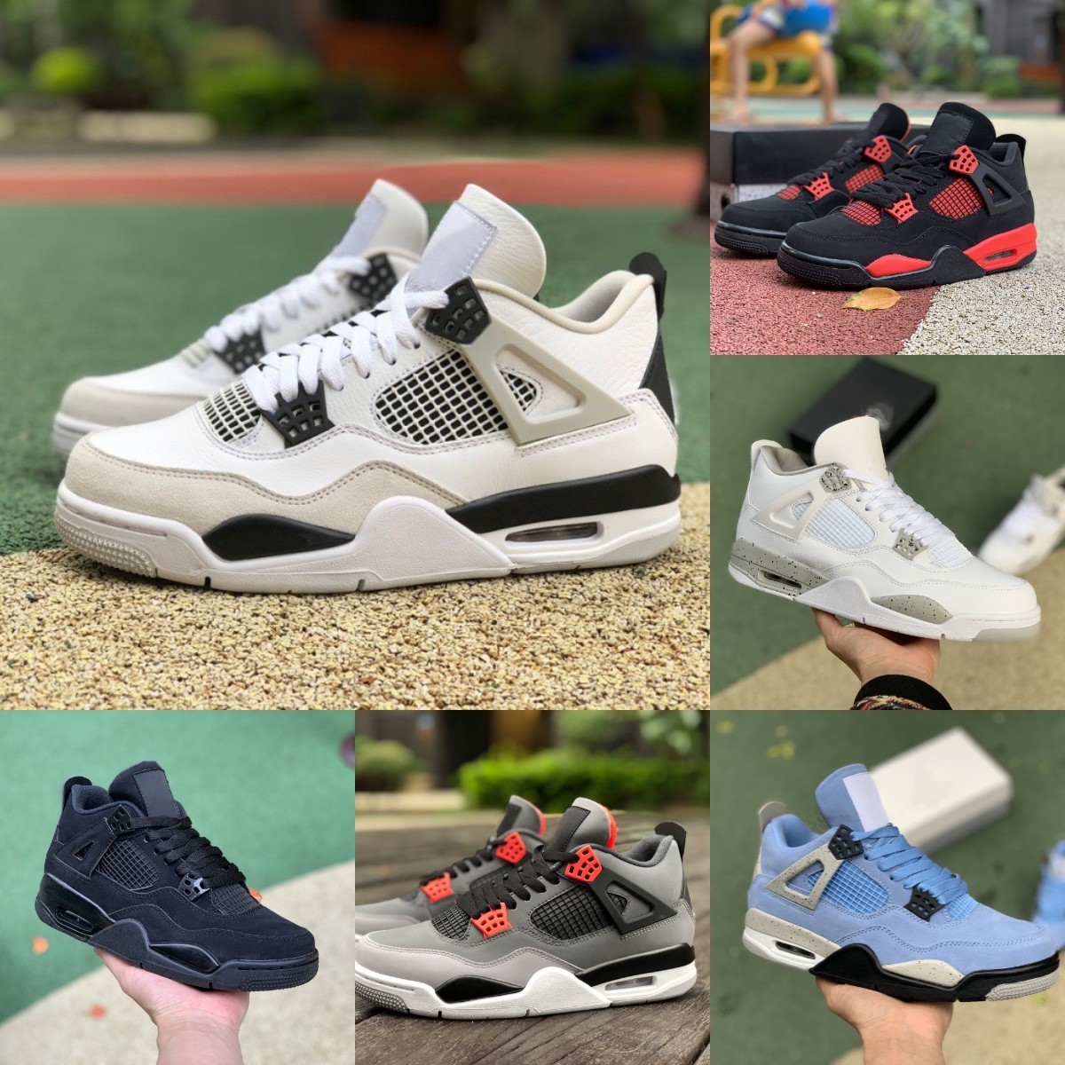 

Designer Infrared 4 4s Basketball Shoes Jumpman Mens Women University Blue Military Black Cement Cat Cream Sail White Oreo Bred Red Thunder Trainers Sneakers S36, Please contact us