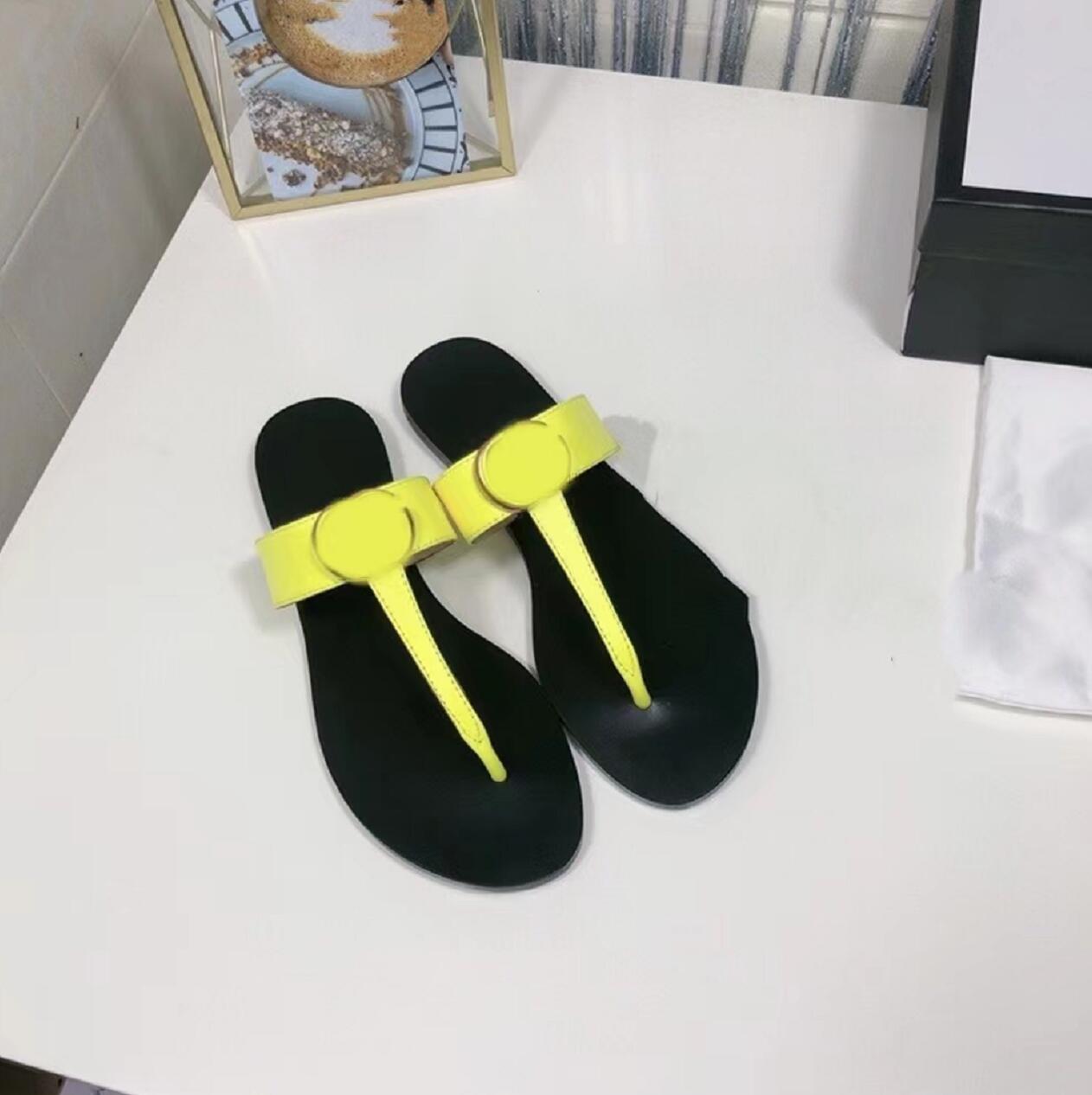 

Top Quality Fashion Flat Bottom Slippers Black T-shaped Leather Sandals Lady Luxury Beach Leisure Slippers Designers women's Flip-Flops Sandal, Not for individual sale