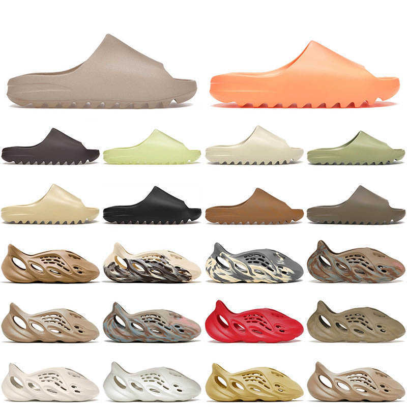 

mens women kids slides slippers foam sandals size us 13 Pure Enflame Orange Vermilion Mineral Blue Ochre Glow Green Sand luxury men runner, A21 triple black 36-47