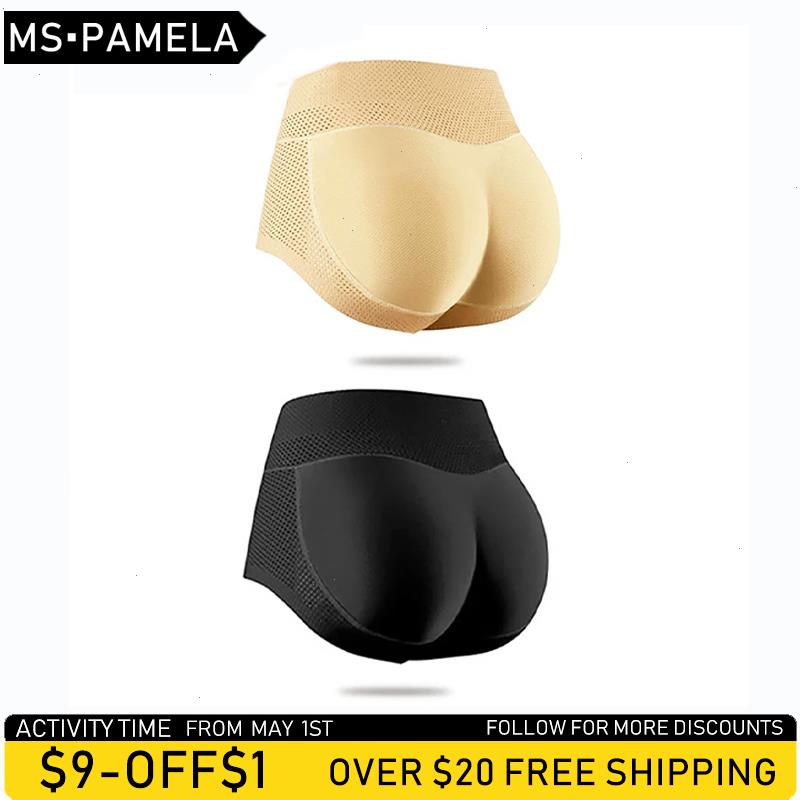 

Womens Sponge Cushion Push-up Panties Hip Lifter Fake Butt Buttocks Enhancer Seamless Control Unde, 01