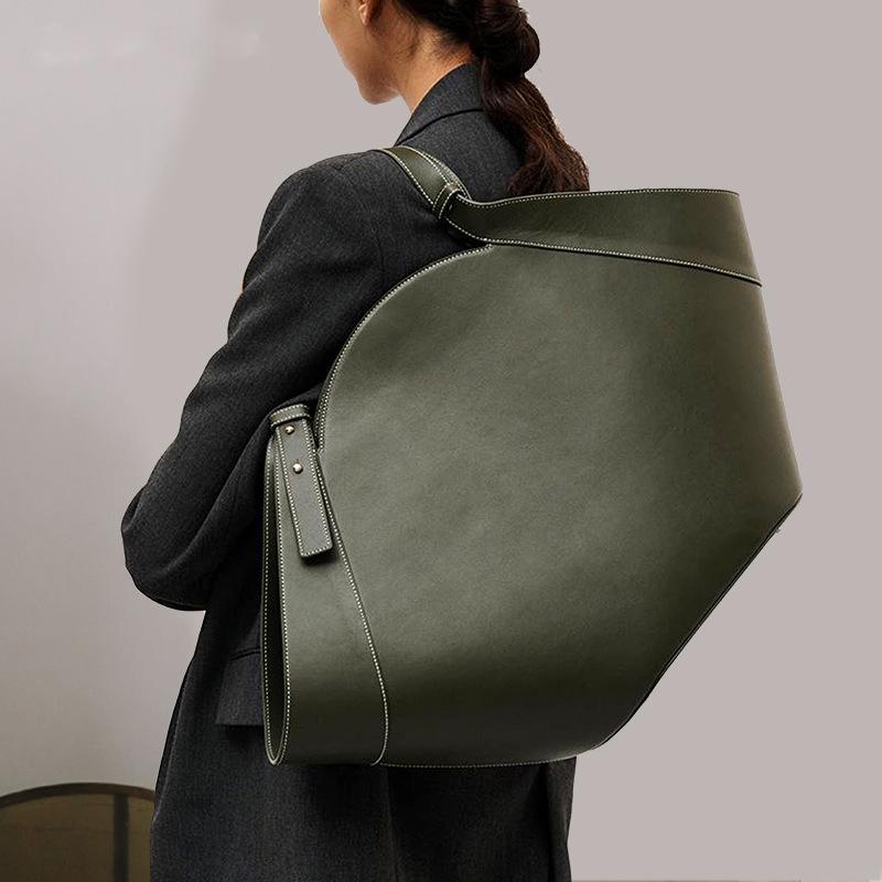 

Fashion Fanned Women Handbag Large Capacity Pu Leather Shoulder Bag Luxury Designer Soild Tote Bali Top-handle, Black