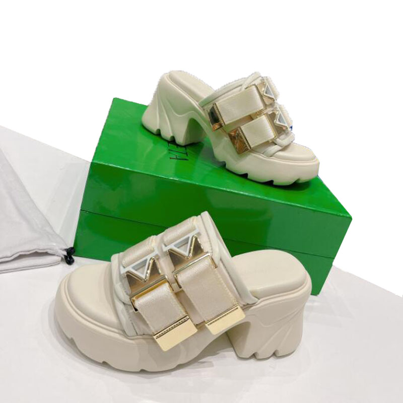 

Italy Designer platform slippers Curve leather strappy square-toe sandal stretch open square toe sandals crossover-strap mules white Flash platform sandals, Boxes bvboxes