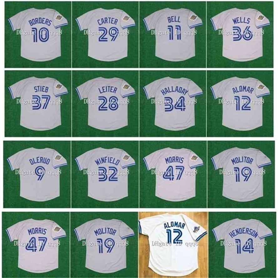 

Chen37 Air01 1992 Retro 29 Joe Carter Jersey 12 Roberto Alomar 11 Derek Bell 37 Dave Stieb 9 John Olerud 47 Jack Morris 32 Dave Winfield Jose Bautista, 1992 world series grey