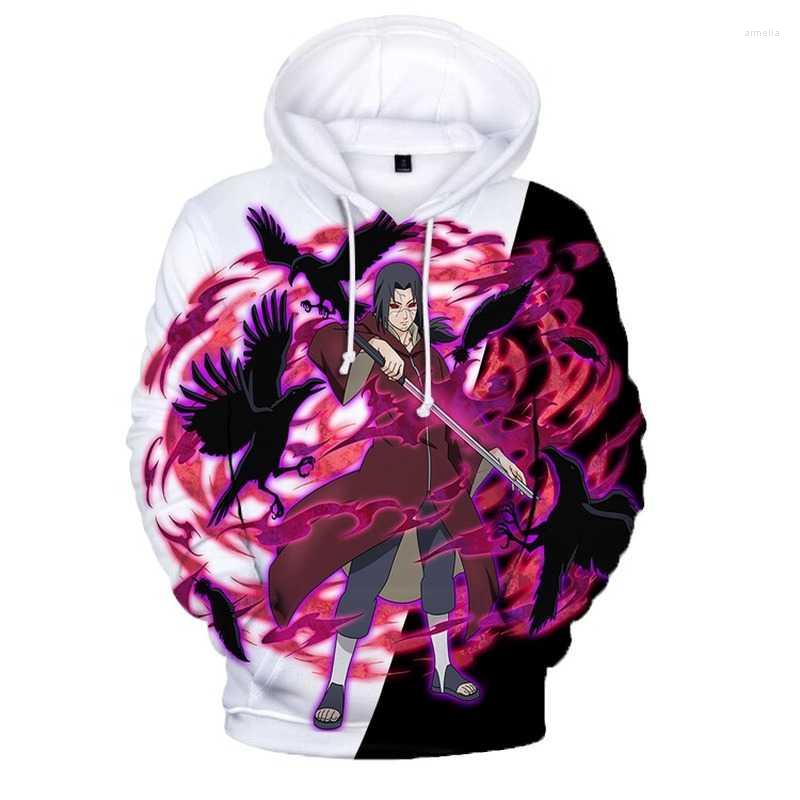 

Men's Hoodies & Sweatshirts Japanese Anime Cartoon Characters 3D Printed Sweater Boys And Girls Hokage Long-sleeved Street Fashion, Gray