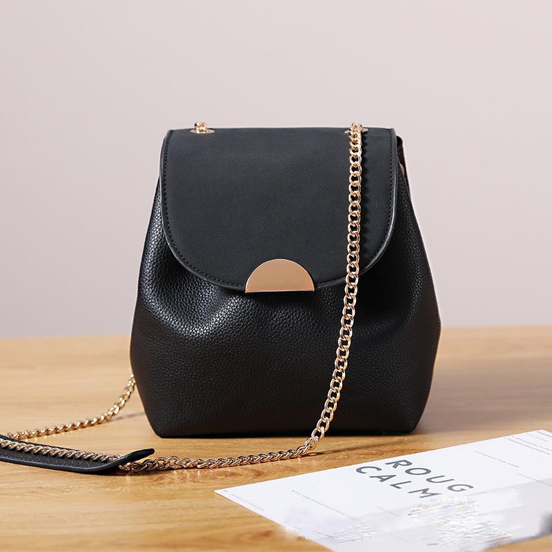 

Evening Bags ValenKuci Women Bucket Bag RetroTote Luxury Designer Crossbody Fashion Leather Handbags French Style Weekend BagEvening, Black