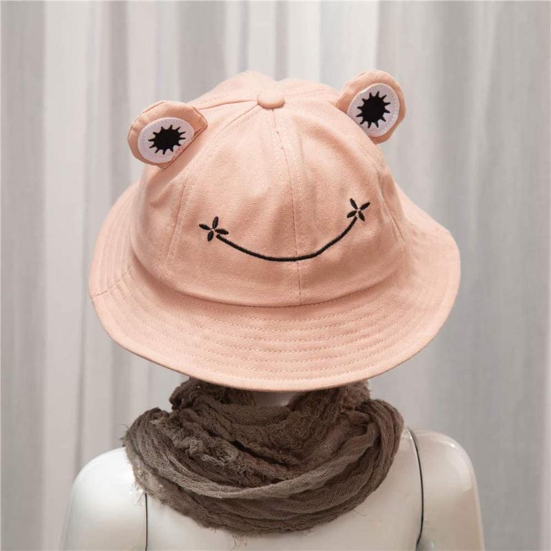 

Caps & Hats Cute Frog Bucket Hat Summer Cotton Sun For Adults Children Wide Brim Fisherman HatCaps