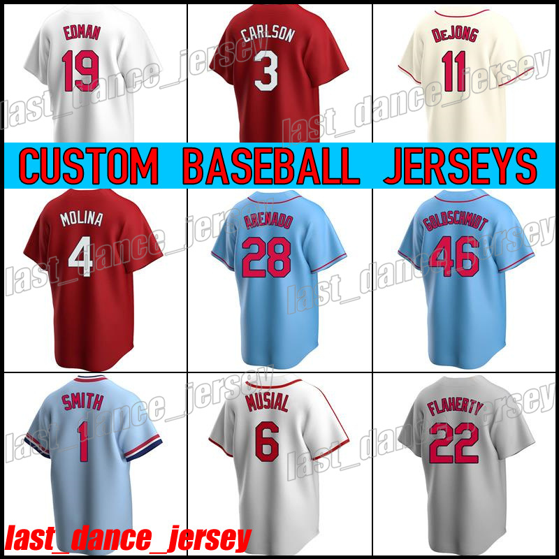 

46 Paul Goldschmidt Jersey Baseball St. Louis19 Edman Nolan Arenado Dylan Carlson Jerseys Nolan Arenado Ozzie Smith Yadier Molina Paul DeJong ZXC, Man custom jersey (hq)