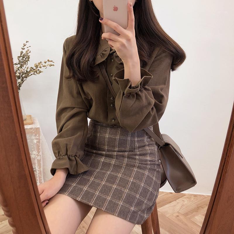 

Women's Blouses & Shirts Women Spring Tops Femme Casual Womens Blouse Fall Girls Shirt White Long Sleeve Plus Size Blusas Summer
