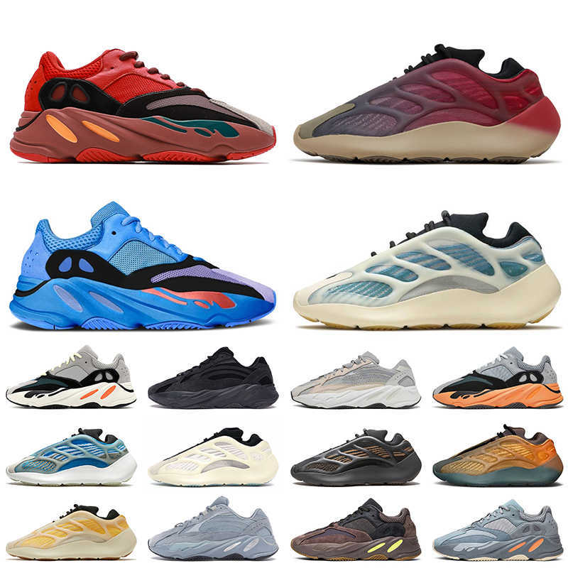 

2022 Wave 700s Women Men Designer Casual Shoes Utility Black Hi-Res Red Blue 700 Runner Sneakers Solid Grey Static Cream Enflame Amber, Box
