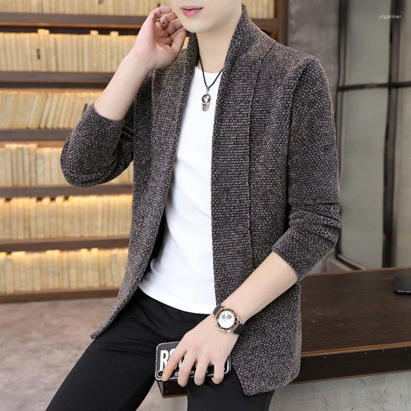 

Men's Sweaters Sweater Coats Men Fashion Autumn Men's Slim Solid Color Knitted Jacket Casual Cardigan L19Men's Olga22, Black
