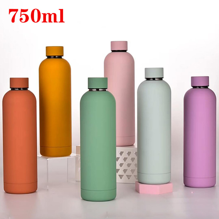 

750ml Insulated Cup Double-layer Stainless Steel Vacuum Flask Thermos Water Bottle Large-capacity Outdoor Sports Tumbler sxa6