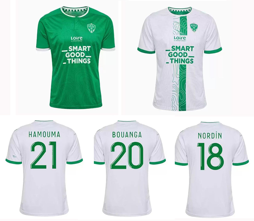 

HOT 22 23 AS Saint Etienne home customized thai quality soccer jerseys yakuda dropshipping accepted KHAZRI #10 ABI #9 CAMARA #8 AOUCHICHE #17 NORDIN football wear, 22-23 away