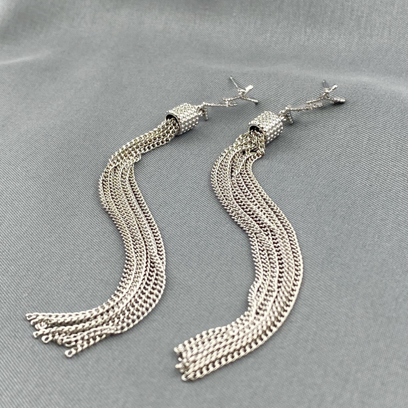 

Silver Earings For Women Jewelry Designers Earrings Pendant Letters Tassels Studs Fashion Luxurys Gold Hoop Earring New Box Go