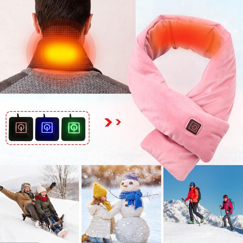 

Bandanas USB Women Men Heating Scarf Winter Electric Heated Ladies