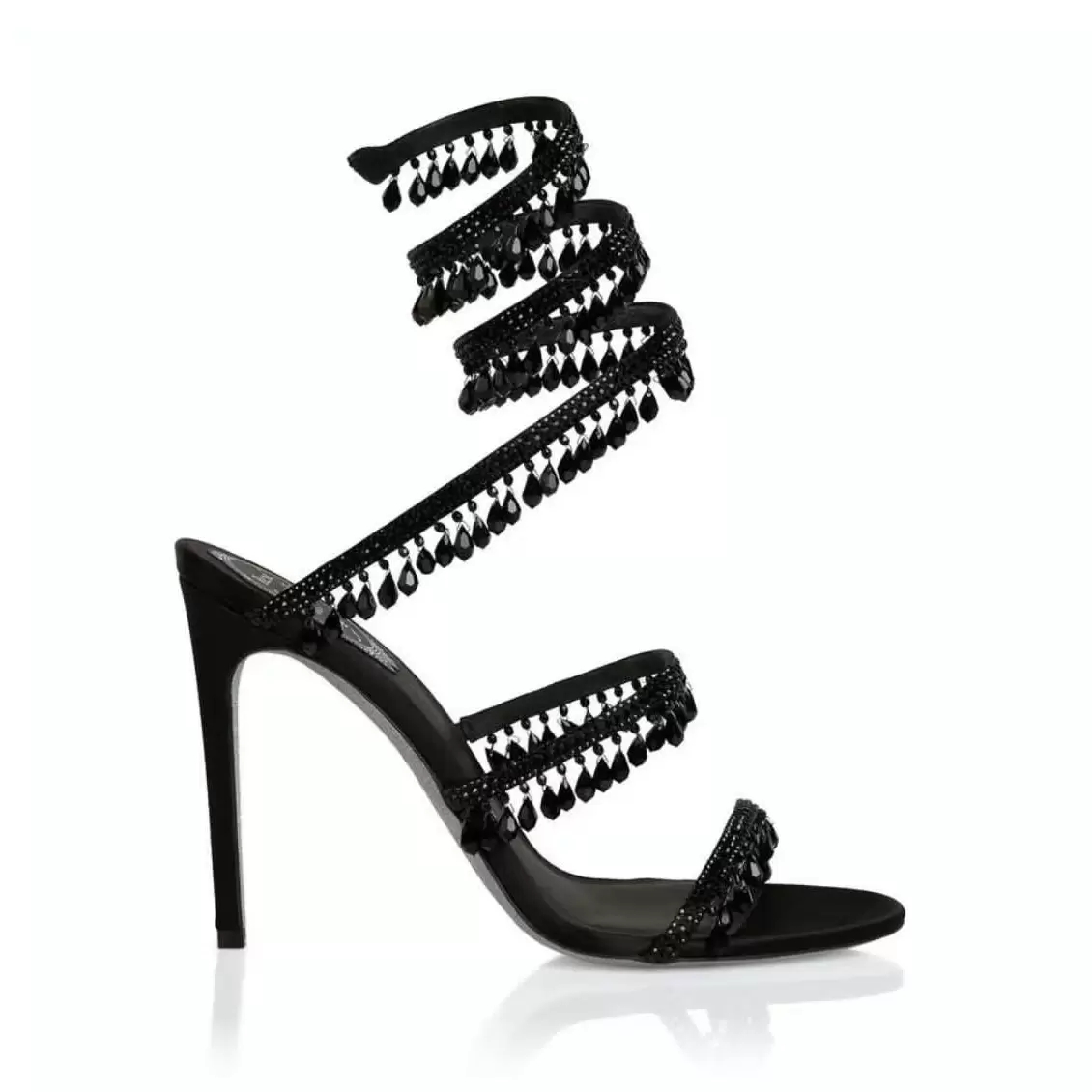 

Crystal diamond Embellished stiletto Heel sandals 10mm rhine stonesilver Evening dres women high heeled Luxury Designers Wraparound Dress