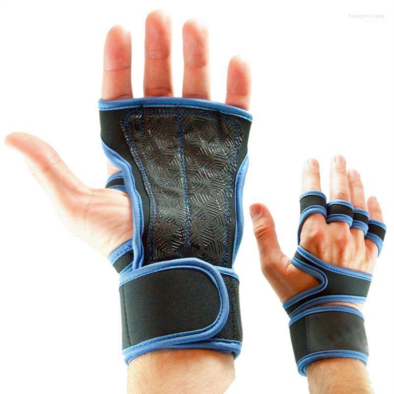 

Wrist Support Protector Palm Half Finger Anti-Slip Gloves Compression Fitness Sports Training Handwear Tools