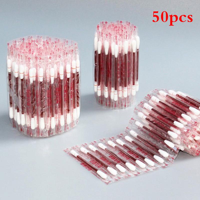 

Sponges, Applicators & Cotton 50 PCS Multifunction Disinfected Stick Make Up Wood Disposable Double Swab Makeup Portable Bar