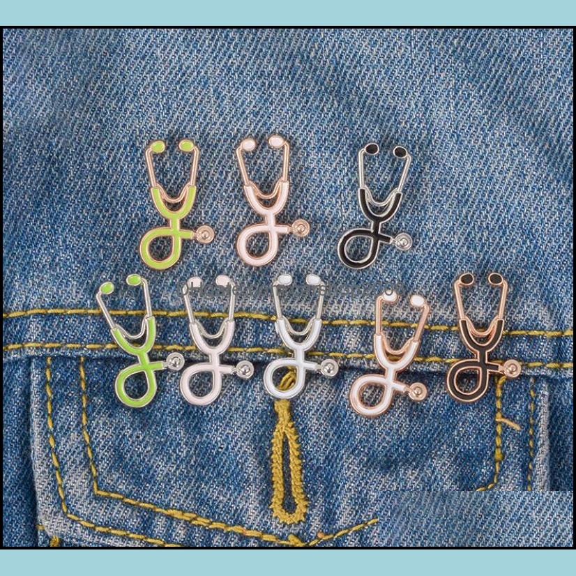 

Pins Brooches Jewelry Nurse Doctor Stethoscope Enamel Brooch Pins Creative Lapel Badge For Women Men Girl Boy Gift Drop Delivery 2021 Oukme