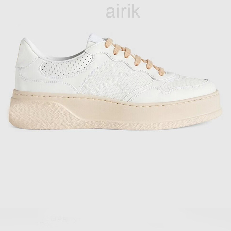

2022 Fashion Leather platform sneaker women Casual Shoes Genuine embroidery Classic trainers Embroidered Women Men sneakers 9 Colors Runner, Color 3