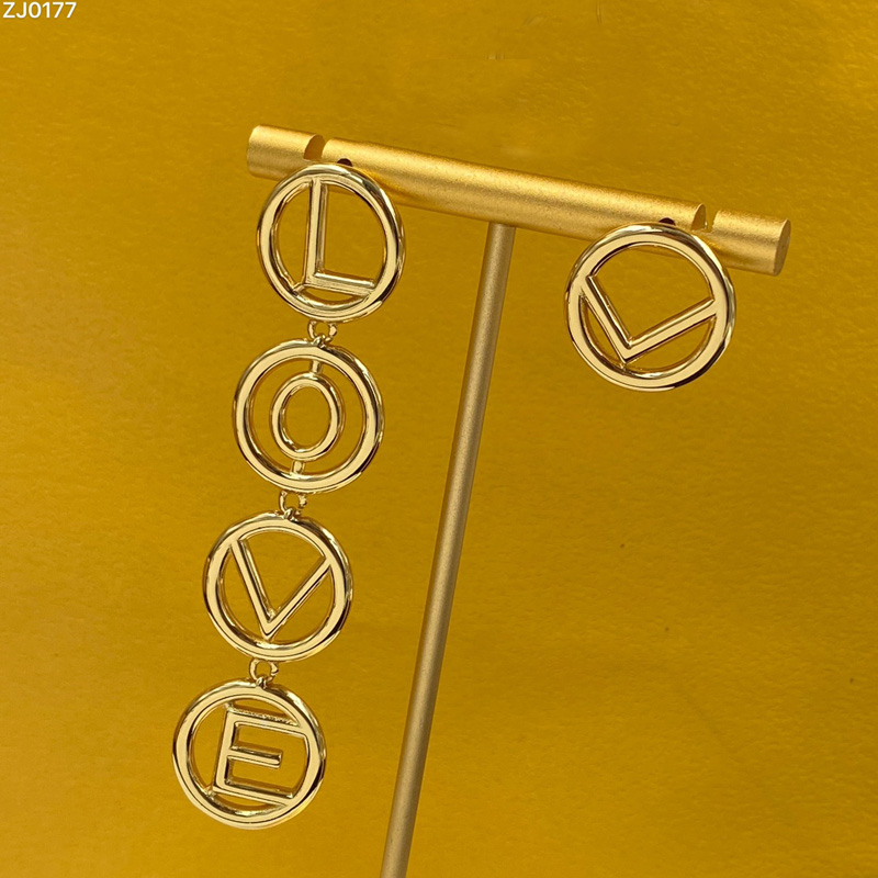 

Women Hoop Earings Designers Jewelry Luxurys Stud Earring Letters Gold Dangle Pendant Studs F Fashion 925 Silver With Box 22081201R