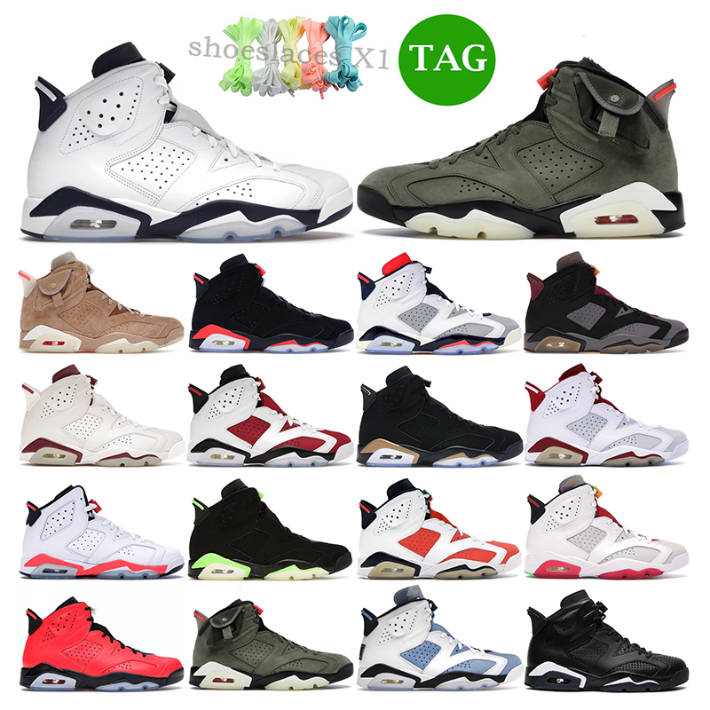 

men basketball shoes 6 Midnight Navy UNC Bordeaux British Khaki sneakers sports Hare infrared Sail Brown men trainer Athletic mens trainers size 7-13, 10