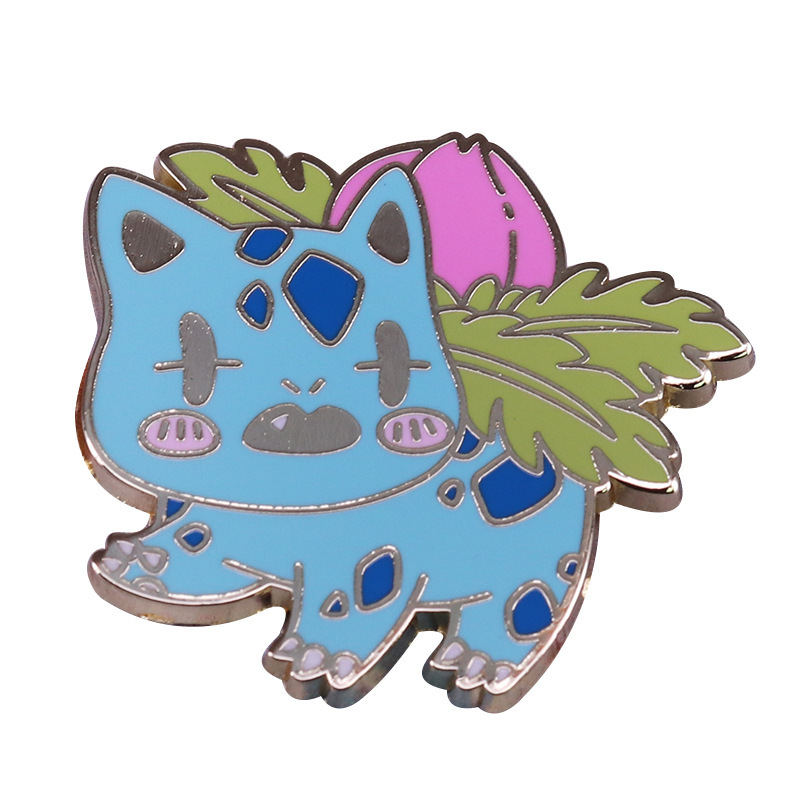 

Pastel Tortoise Hard Enamel Pin Video Game Kawaii Animal Flower Bud Medal Accessories Games Fan Collect Brooch, As picture