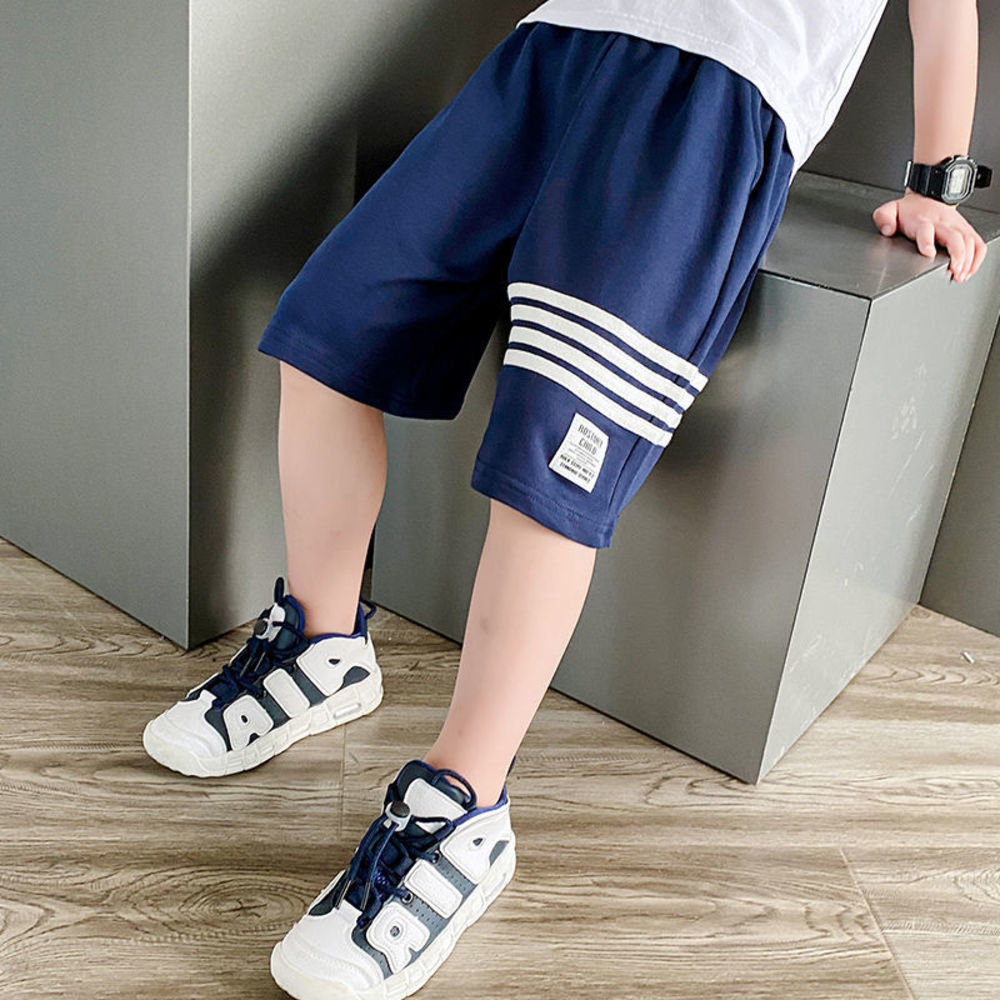 

Designer Basketball Swim Yoga Shorts Mens Womans Boys' New Summer Children's Trend Handsome Sports Five Point Leisure for Middle-aged and Older Children, Blue four bar shorts