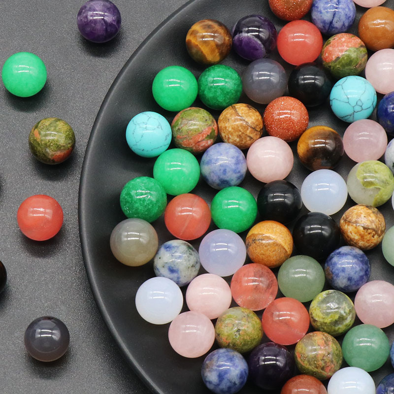 

12mm Non Porous Ball Statue Natural Stone Carved Decoration Quartz Hand Polished Healing Crystal Reiki Trinket Gift Room Ornament