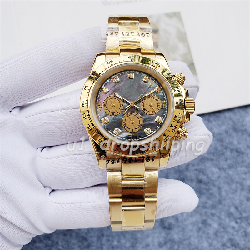 

Dropshipping-Stainless steel Mens Mechanical Watch Shell Face 40mm Diamond Watches Rubber Strap Fashion Casual Wristwatch, Tool