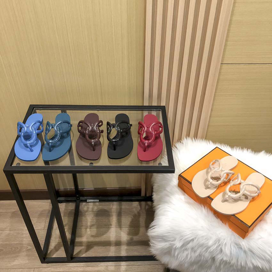 

designer Lady slides flip flops Leather Women slippers sandal Black White Brown Summer Beach Sandals, #2