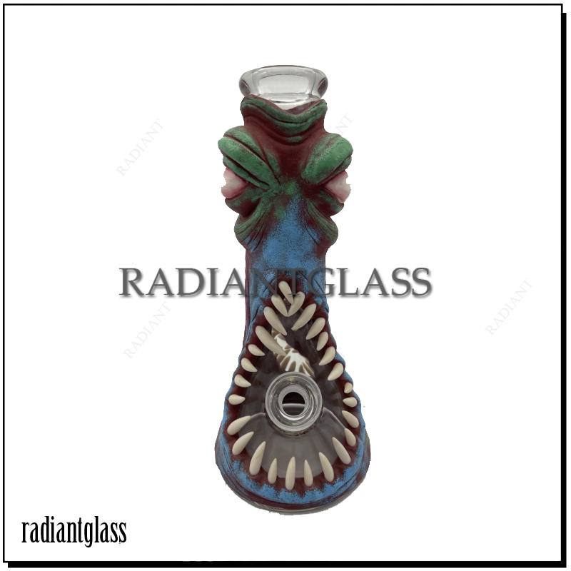 

evil heady glass bong 12.5inch 3D bongs hookah dab rig smoking water pipe with showerhead perc handblown