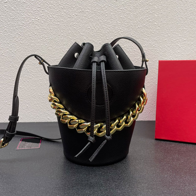 Cylindrical Bucket Crossbody Bag High Quality Handbags Purse Drawcord Closure Removable Strap Plain Wallets Women Shoulder Bags Multiple Colors