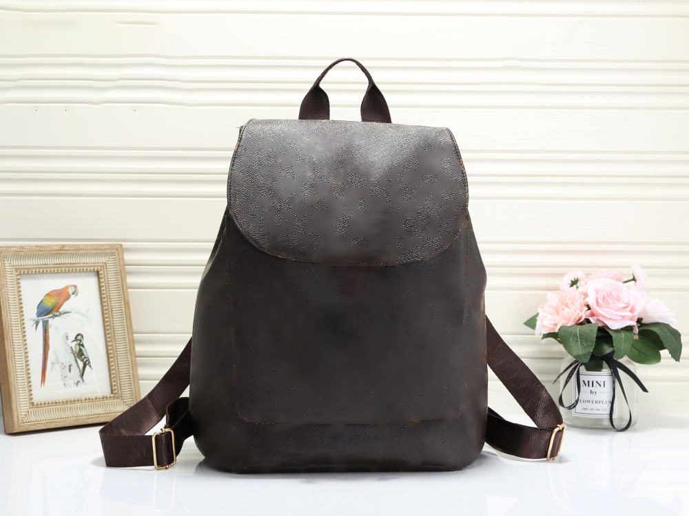 

Fashion women wallet PALM SPRINGS large Backpack girl pattern School Bag Luxury laptop computer Shoulder Bag Designer Travel Messenger Bags Purse 0580, Brown letter