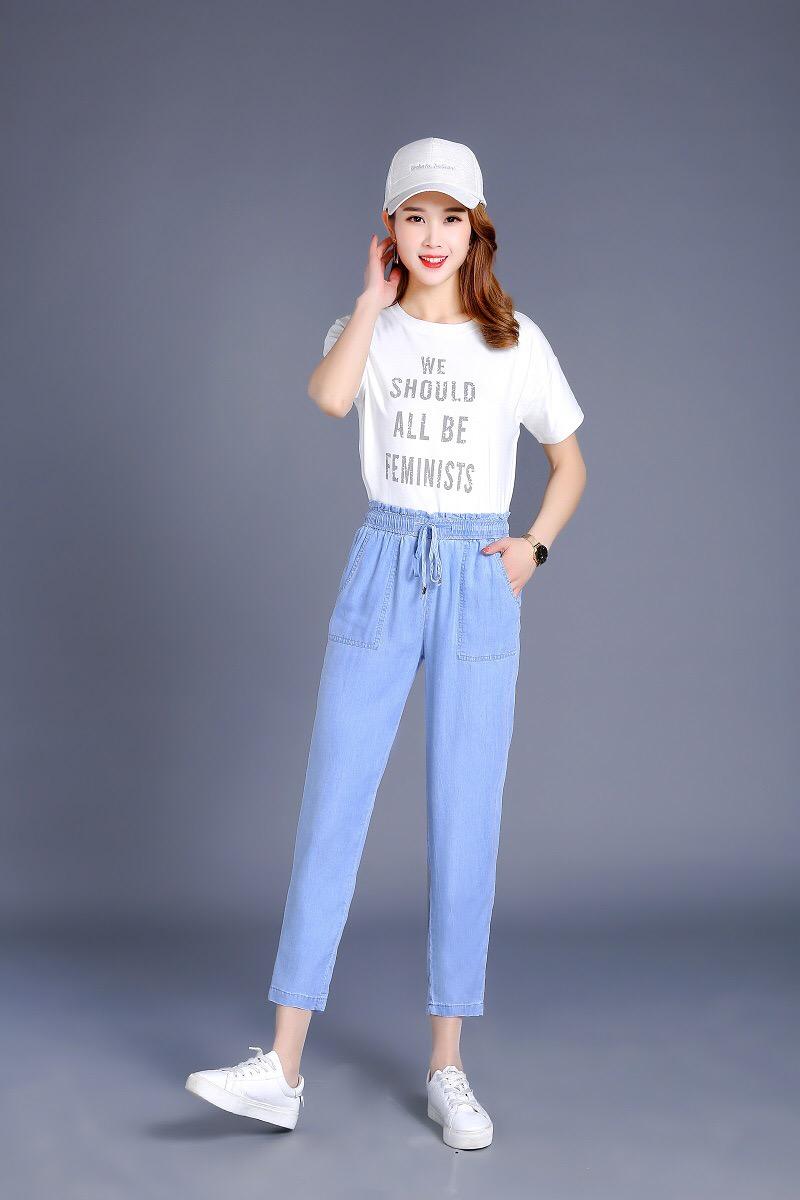 

Men's Jeans A184-Jeans Women's Thin Nine Point Ultra 2022 Summer Loose Casual Pants Show ChildrenMen's, Blue