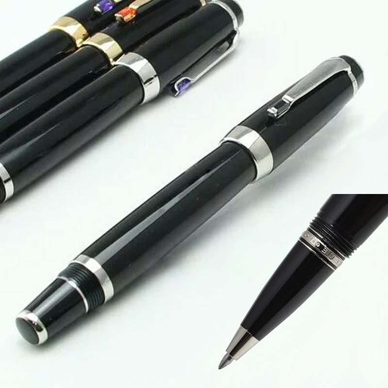 

Luxury Xmas Gift Black Resin Roller ball Pen Elegant and Feminine fashion pens with random diamond ballpoint pen, As pic show