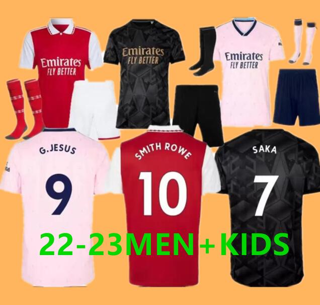 

22 23 JESUS SMITH ROWE PEPE SAKA soccer jerseys Fans Player version ODEGAARD MARTINELLI ZINCHENKO 2022 2023 football shirt Men Kids Women kit sets arsen Gunners 3XL, Away player