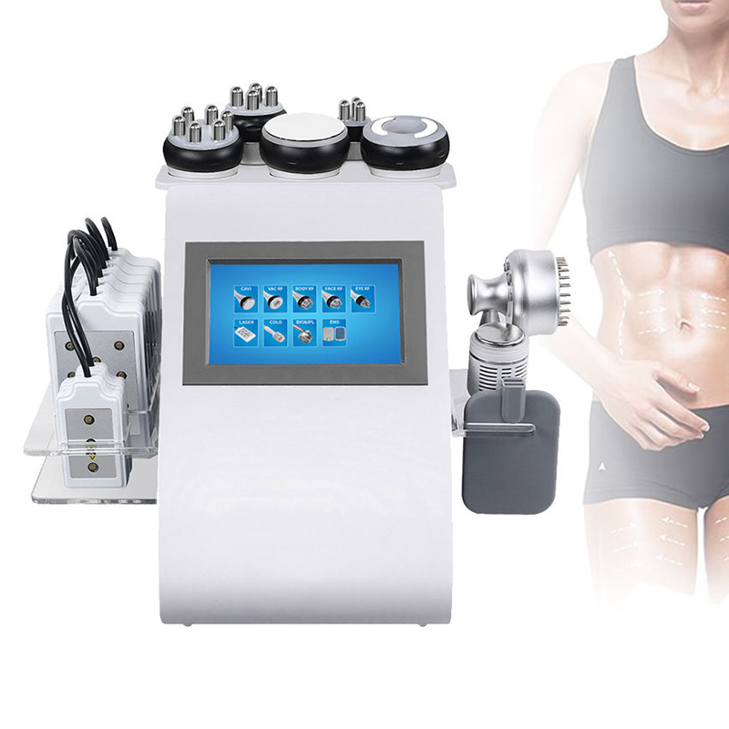 9in1 40K Photon LED EMS Vacuum Slimming Ultrasonic Cavitation Lipo Laser RF Salon Equipment Body Shaping Skin Tightening Face Lifting Wrinkle Rem