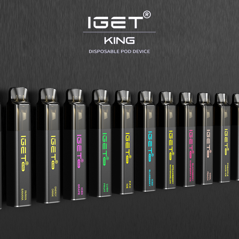 

Original Iget King 2600 puffs Disposable Electronic Cigarettes 8.5ml Vape pens Pods 1400mAh Battery Device VS bar