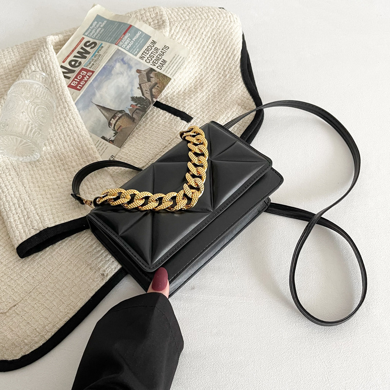 

HBP Package handbags simple fashion small square bag rings ring chain handbag shoulder bags, Red