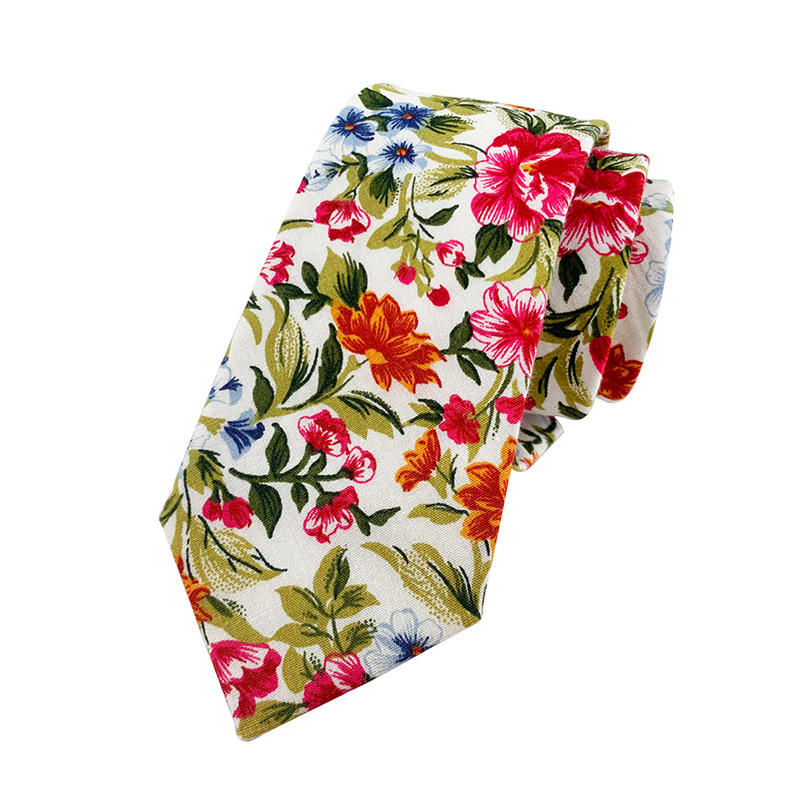 Silk Slim Men Ties Fashion 6cm Skinny Stripe Dot Floral Neck tie for men Woven Formal wear business wedding party 52-image-763263160