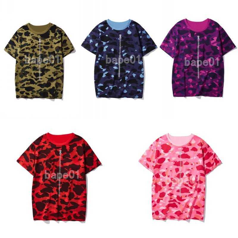 

Mens Designer T-shirt Camouflage Pattern T Shirt Fashion Couples Short Sleeves High Quality Cotton Tees 5 Colors Size M-2XL, 00