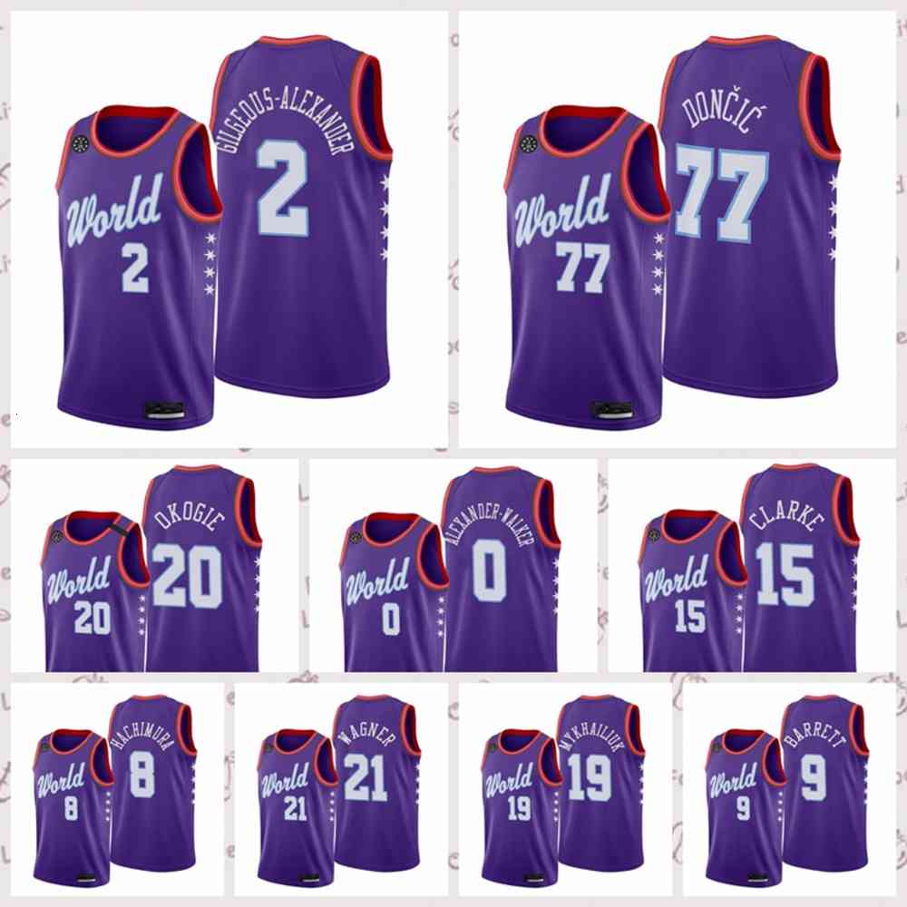

2021 low-priced Men Retro Classic Basketball Jersey World Team Rising Star RJ Barrett Rui Hachimura Wagner Luka Vintage Breathable shorts